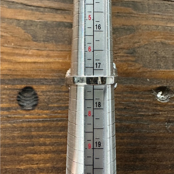 Sterling size 7 double stone ring - Picture 5 of 12